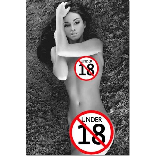 Sexy Beauty Black and White Canvas Paintings Simple Wall Art Postrs and Prints Pictures for Living Room Home Decor