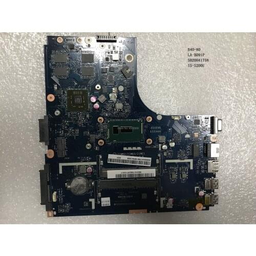 SHELI New motherboard for lenovo B40-80 LA-B091P 5B20H41758 Laptop Motherboard with I5-5200U NOK 100% Tested