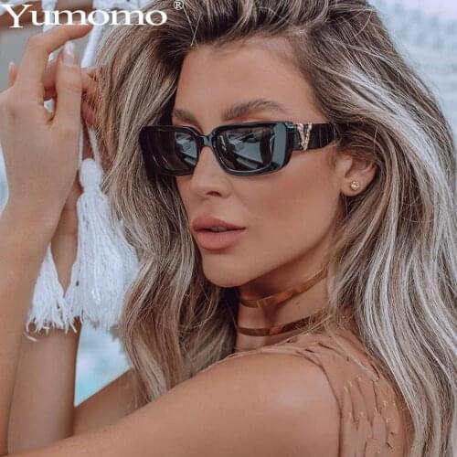 2021 New Fashion Rectangular Sunglasses Women Brand Designer Sunglasses Men Small Frame Gradient Sun Glasses UV400