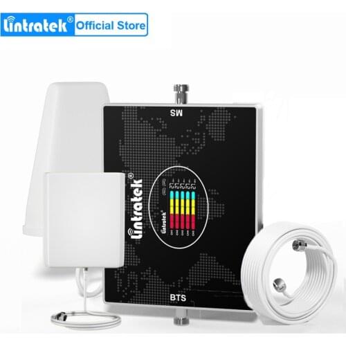 Lintratek Five-Band CellPhone Cellular Amplifier 4G B20 800 900 1800 2100 2600Mhz GSM Repeater 2G3G4G Network Signal Booster Kit