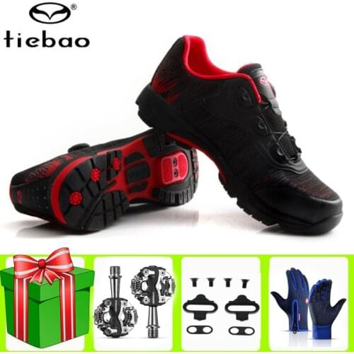 Tiebao Cycling Shoes SPD Pedals Cleats Men Sneakers Women Mountain Bike Self-locking Bicycle Riding Sport Bicicleta Carretera