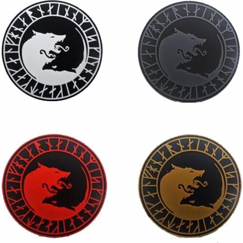 Viking Wolf 3D PVC Armband Military Tactics Morale Badge Fashion Clothing Backpack Jacket Jeans Outdoor Sports Decoration Patch