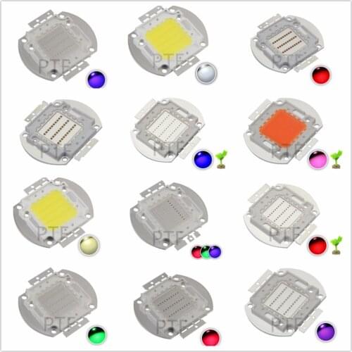 High Power LED Chip COB 30W 30 W Natural Cool Warm White Red Blue Green UV RGB IR Full Spectrum Grow Light for Floodlight