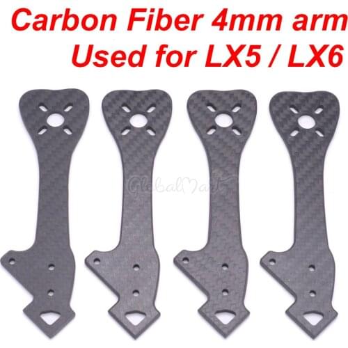 Replacement Spare Parts Carbon Fiber 4mm Arm For Leopard LX5 220mm / LX6 255mm FPV Racing Frame RC Multicopter Rotor Parts