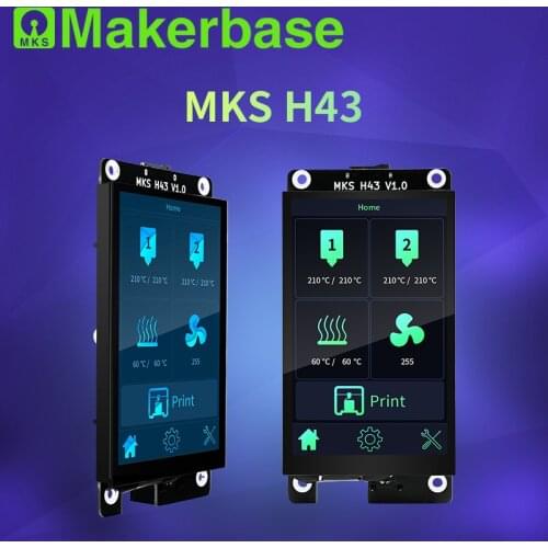 Makerbase MKS H43 V1.0 smart display controller 3d printer parts 4.3 inch IPS LCD 800*480 HD capacity touch screen for Marlin2.x