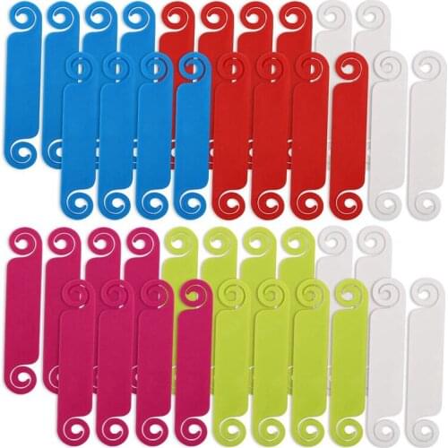 40Pcs Cable Labels Tags for Marking Wires Multicolored Cable Management Labels Clip Cord Cable Identification Marking