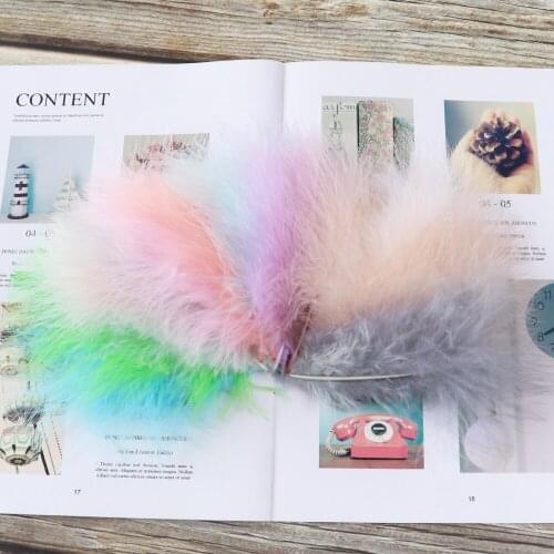 50PCS Fluffy Colorful Natural Turkey Feathers 10-15cm for DIY Jewelry Handmade Making Color Crafts Decoration Accessories