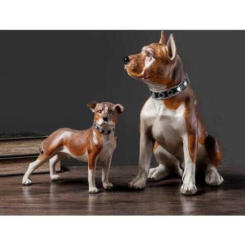 American Creative Dog with European-style Retro Home TV Cabinet Sample Room Home Soft Decoration Craft Set Decoracion Hogar