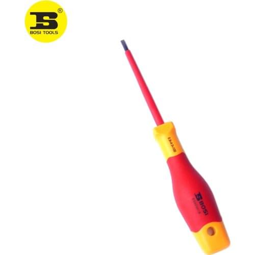 BOSI VDE Professional Insulated Flat Screwdrivers 0.8x4.0x100mm Magnetic BS600018