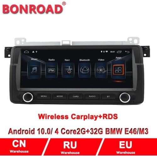 Bonroad 8.8'' Android 9.0 Full Touch Car Video Player For BMW E46 with CANBUS Radio Rds GPS Navigation(NO DVD)