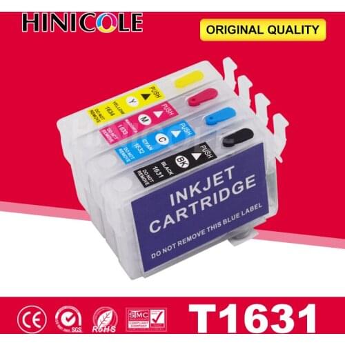 Hinicole Ink Cartridge Refillable WorkForce WF-2010W 2510WF 2520NF 2530WF Printer Cartridges For Epson T1631