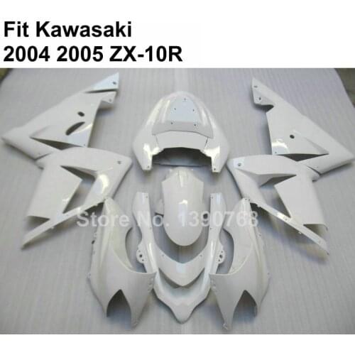 Motorcycle fairing kit for Kawasaki Ninja ZX10R 2004 2005 white fairings ZX-10R 04 05 KO23