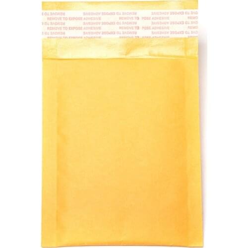 60pcs/lot Kraft Bubble Mailers Padded Bubble Envelopes Paper Bags Envelope Yellow Mailing Bag Free Shipping