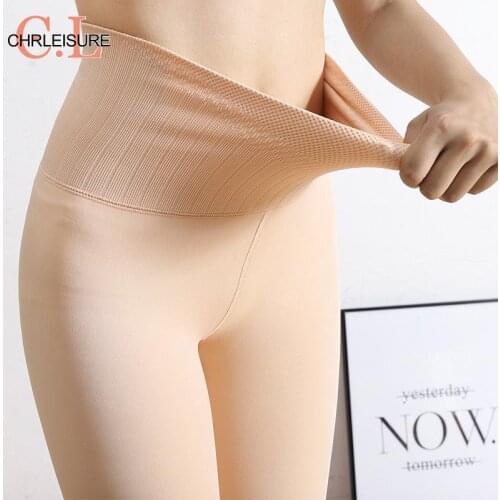 CHRLEISURE Thicken Women Winter Leggings High Waist Warm High Stretch Leggings Velvet Feminina Mujer Legins Solid Color Pants