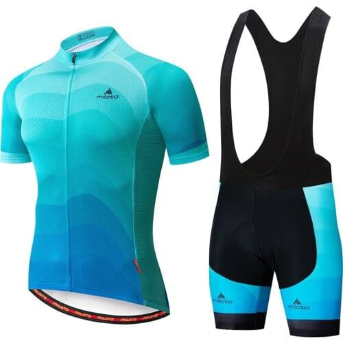 MILOTO men Pro Cycling Jerseys Set Summer Cycling Wear Mountain Bike Clothes Bicycle Clothing MTB Bike Clothing Cycling Suit