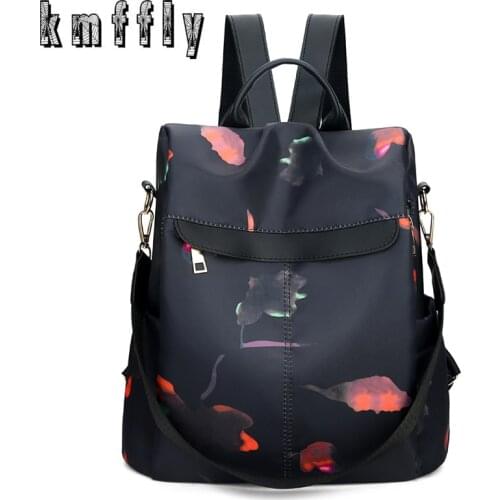 Fashion Waterproof Anti-theft Backpack Women Backpacks School Bags for Girls Black Oxford Famous Brand Mochila Feminina 2019