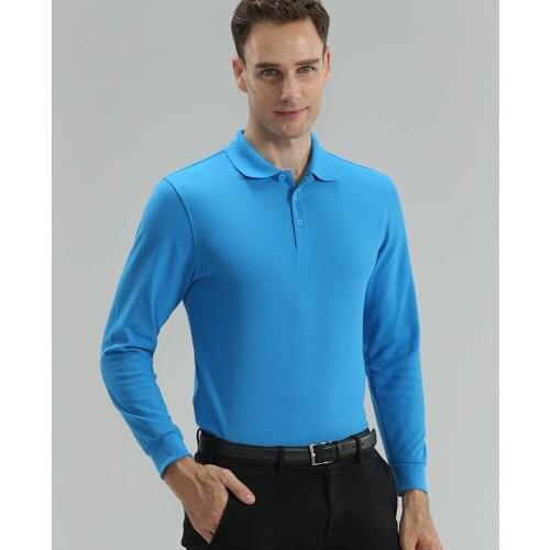 Long sleeve mens womens polos shirts casual cotton lapel shirts Custom Logo Photo Print Team Company Work Uniform T Male Famale