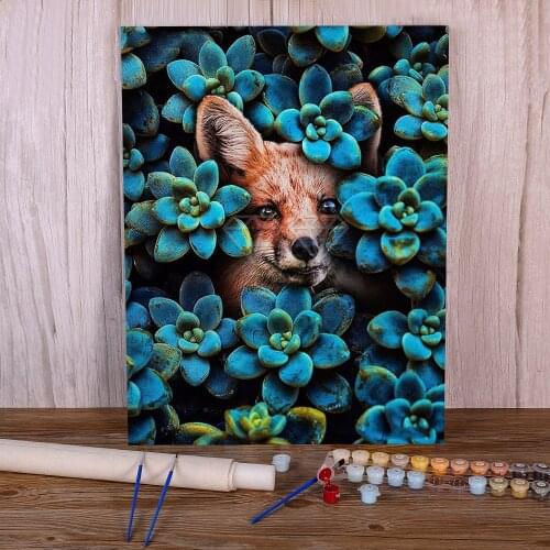 Flower Animals Coloring By Numbers Painting Complete Kit Oil Paints 40*50 Painting On Canvas Handmade Crafts For Handicraft