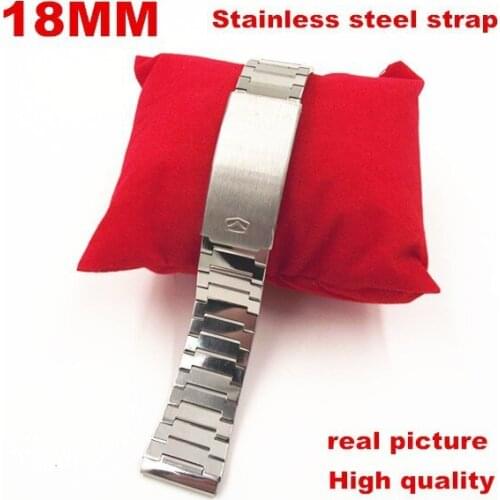 New arrived - High quality 20PCS/lot 18mm stainless steel strap watch band watch strap silvery color- 091801