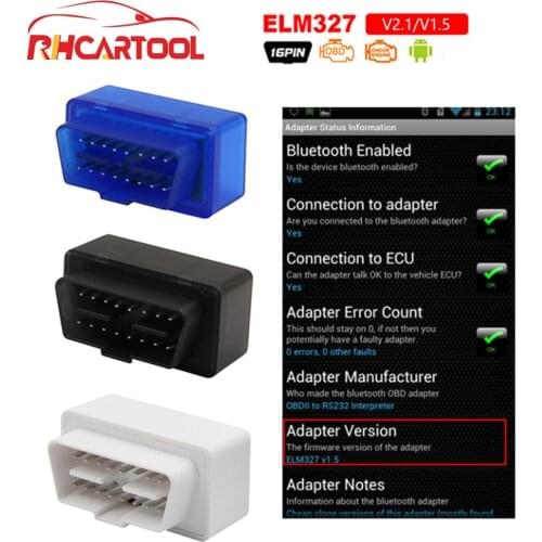 Car accessories OBD2 Mini ELM327 Bluetooth V1.5 V2.1 OBD 2 Code Reader ELM 327 2.1 Diagnostic Scanner Tool Work on Android/PC