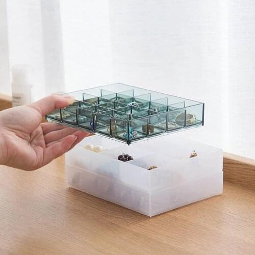 Jewelry Organizer Portable Jewel Holder Storage Box Tray Travel Wedding Necklace Bracelet Ring Tray Storage Case Transparent Box