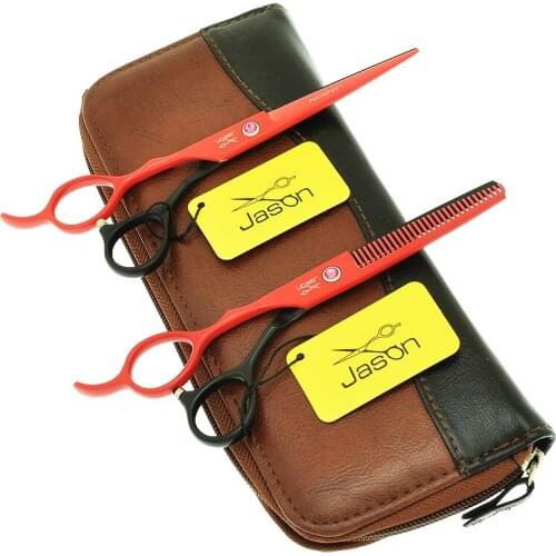 Jason 6 inch Hair Salon Shears Professional Left Hand Barber Cutting Scissors Thinning Razors Hairdressing Supplies A0047D