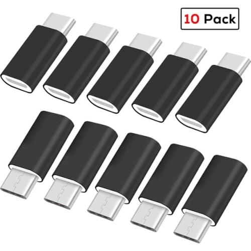 10PCS USB Adapter USB Type C to Micro USB OTG Cable Type-C Converter Connector for Samsung A52 S21 S20 Ultra A51 A71 S10 A50 A32