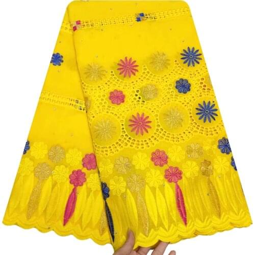 Latest Design Swiss Voile Lace In Switzerland High Quality Cotton 2.5yards Nigerian Dry Lace Fabric African French