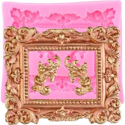 Photo Frame Silicone Mold Relief Fondant Molds Cupcake Topper Cake Decorating Tools Chocolate Polymer Clay Candy Resin Mould