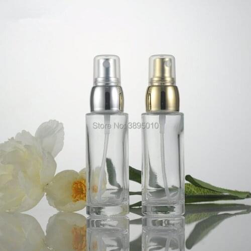 30ml Glass Spray Bottle Atomizer Refillable Bottles Vial With silver gold Cap For Essential Oil Perfume Cosmetic F364