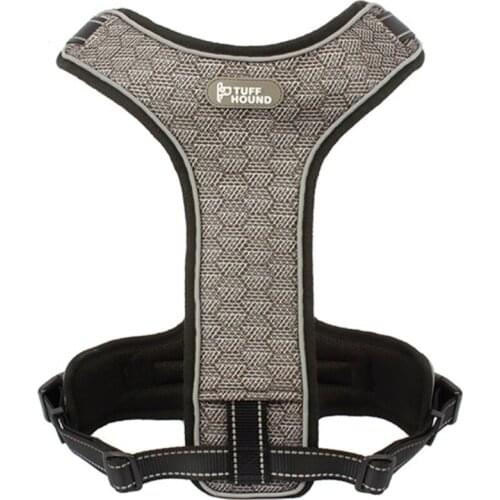 Dog Reflective Harness Adjustable No-Pull Nylon Dogs Harnesses Leash Chest Strap Vest Padded for Medium Large Dogs