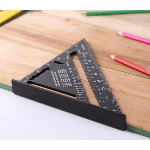7 inch Aluminum Alloy Triangle Ruler Angle Protractor Building Framing Tool Woodworking Layout Gauge Metric Square Ruler