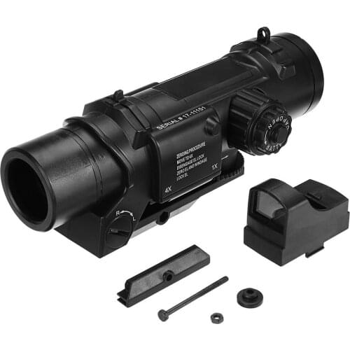 4x Magnifier Scope Red Dot Sight For Jinming Gel Ball Blaster Water Accessories Adjustable Dual Role Sight Kids Educational Toy