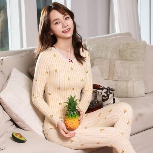 SLPBELY Milk Shreds Spring Women Pajamas Set Lovely Rose Long Sleeve Slim Nightwear Homewear Casual Girls Sleepwears Night Suit
