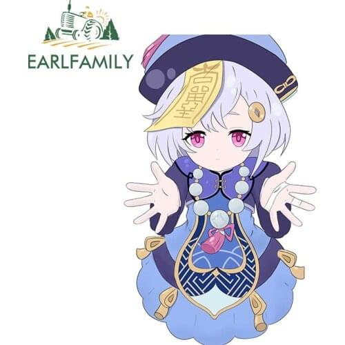 EARLFAMILY 13cm x 8.2cm For Genshin Impact Vinyl Graphic Car Stickers Waterproof Decal Anime Refrigerator Suitable for GTR RV