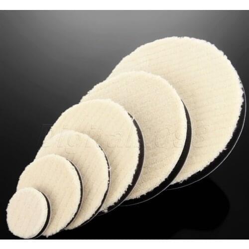 Yetaha 2Pcs Woolen Polishing Pad Buffing Car Polisher Detailing Mirror Finish Wax Pad 50/80/100/125/150/180mm Wool Wash Wheel