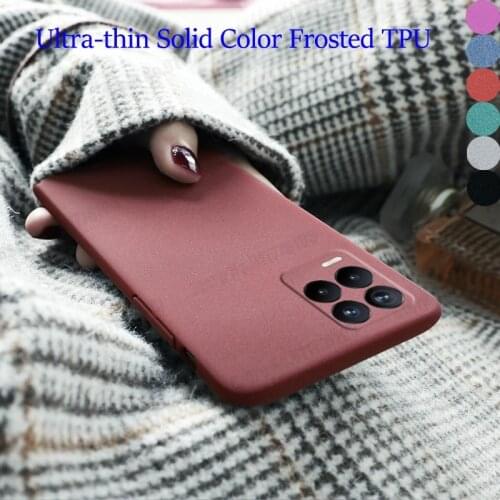 Ultra Thin Soft TPU Sandstone Matte Phone Case For OPPO Realme 8 Pro Reno 5 4 Pro Q2 A15 F17 A93 A32 Camera Lens Protective Case