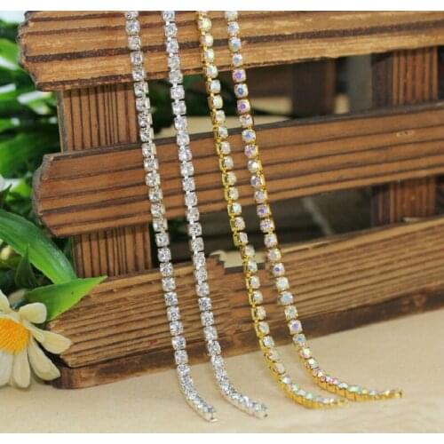 New 10cm/set pearl and rhinestone claw chain sewing silver base thick claw glass rhinestone trim DIY sewing clothes accessories