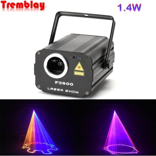1400mW DMX 512 Scanner Laser Light RGB Colorful Party Xmas DJ Disco Laser Lights Laser Light Show Uv Light