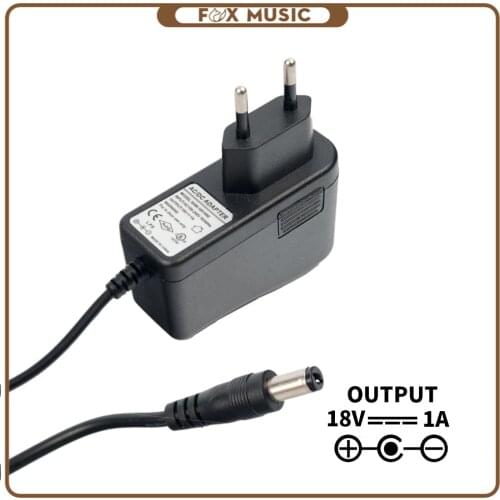 18V 1A Power Adapter Negative Center Noiseless Technology for Guitar Effect Pedal EU Plug F Type Converter Power Supply