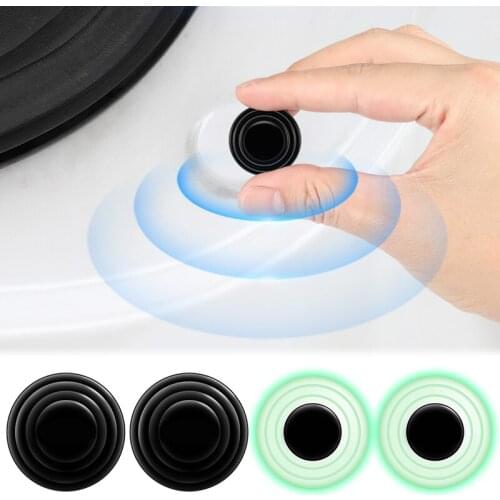 20mm Car Logo Door Shock Stickers Silent Gasket With Trunk Sound Insulation Pad for Volkswagen VW TOUAREG