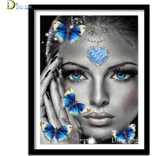 Full Square/Round Drill Mysterious Woman 5D DIY Diamond Painting Embroidery Mosaic Cross Stitch Rhinestone Portrait Decor Gift