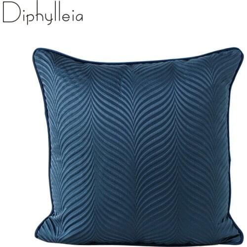 Diphylleia Fish Tail Pattern Textured Pillow Case Modern Minimalist StyleSquare Cushion Cover Chic Home Decorative For Men Women