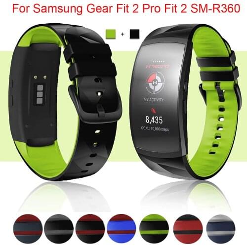 Correa Wrist band For Samsung Gear Fit 2 Pro Replacement Band + Metal Buckle Silicone Watchband For Samsung Fit2 SM-R360 Straps