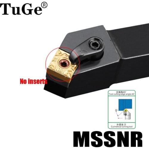 MSSNR1616H16 MSSNR2020K12 MSSNR2525M12 External Lathe Turning Tool Holder Cutting Angle 75° Cutter Holder No with SNMG Insert