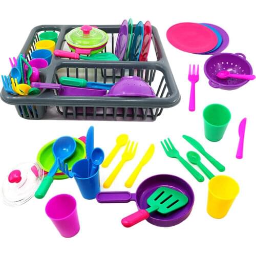Simulation Tableware Pretend To Be Kitchen Toys Rainbow Tableware And Kitchenware Set Play House Pretend To Play Kitchen Toys