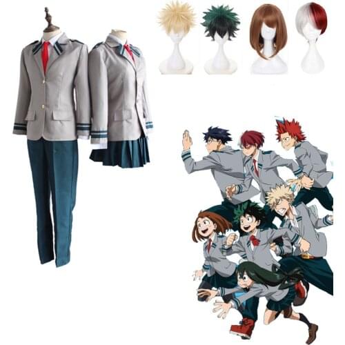 My Hero Academy OCHACO URARAKA Midoriya Izuku Cosplay Costume Boku No Hero Academia AsuiTsuyu Yaoyorozu Momo School Uniform Suit