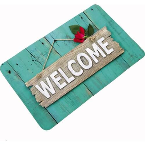 Soft welcome floor mat water absorption door carpet toilet rug hallway porch doormat 60x40cm anti-slip kitchen mat