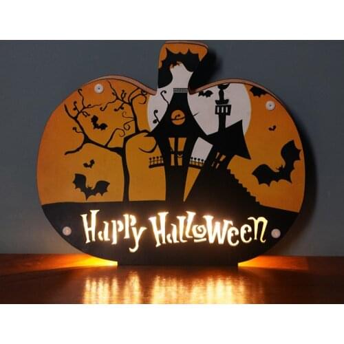 Hanging Pumpkin Lamp Halloween night light decoration atmosphere Festival party decoration ornament Horror Happy Halloween shine