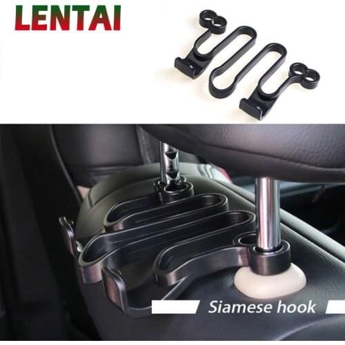 LENTAI For Hyundai solaris i30 tucson 2017 ix35 Kia rio ceed sportage 2017 Seat leon ibiza 1PC Car Hook Headrest Clip S Styling